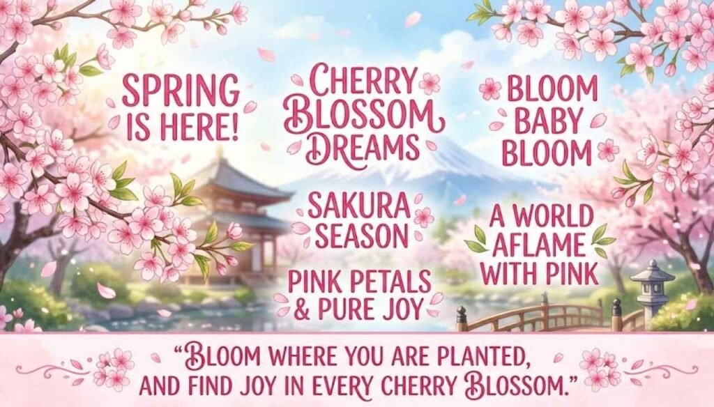 Cherry blossom captions