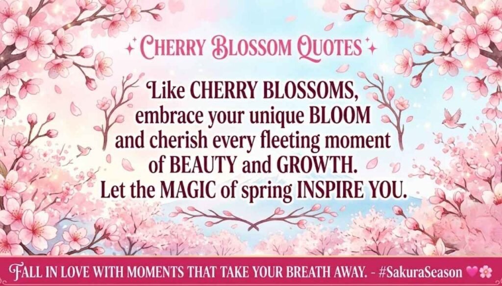 Cherry blossom quotes for Instagram