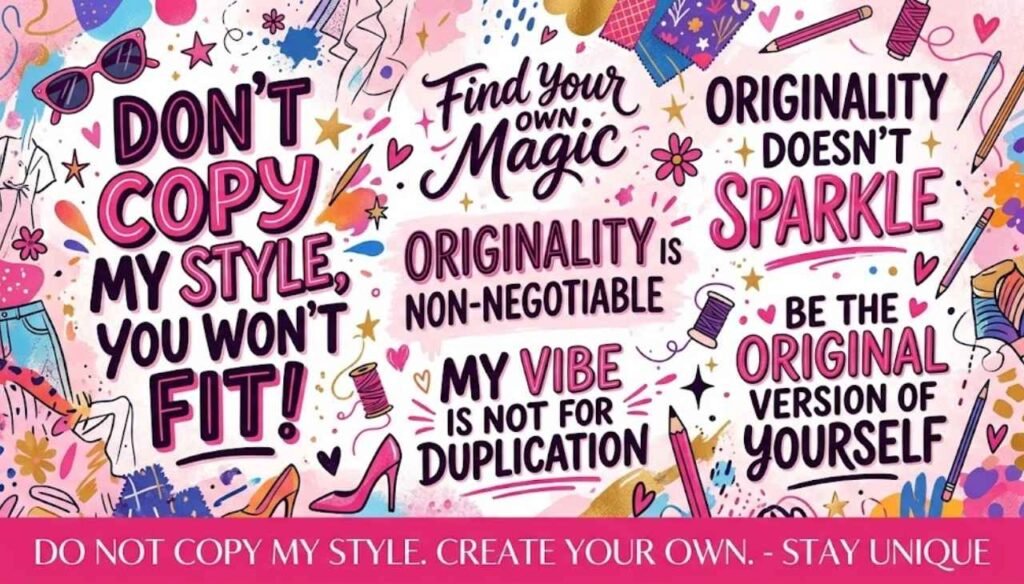 Don't copy my style quotes