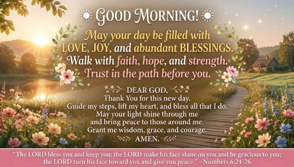Encouragement positive good morning blessings prayer