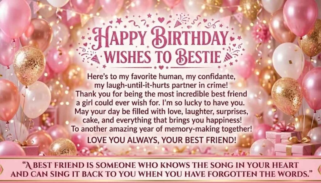 Happy birthday wishes to bestie