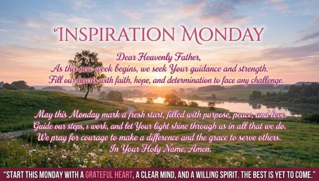 Inspiration Monday Prayer