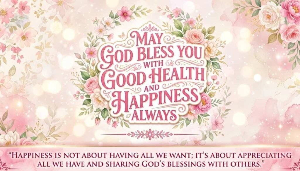 May god bless you with good health and happiness always