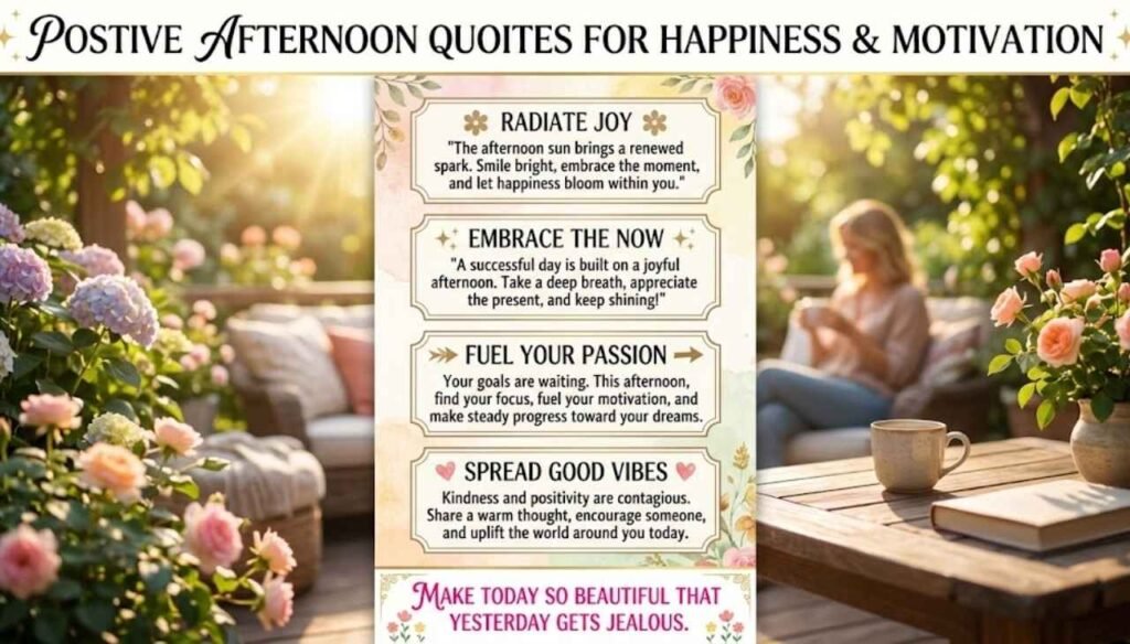 Positive Afternoon Quotes for Happiness and Motivation