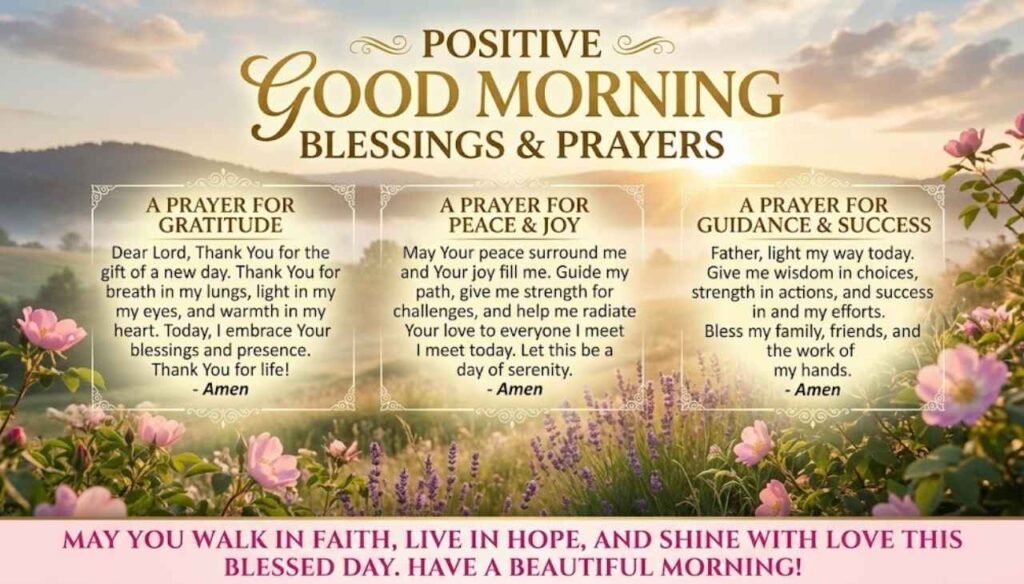 Positive good morning blessings prayers