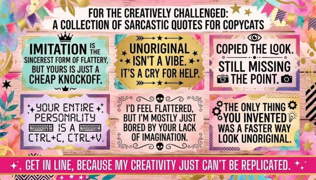 Sarcastic quotes for copycats