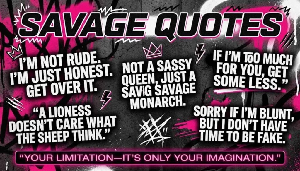 Savage Quotes
