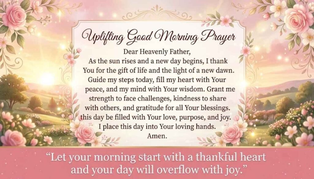 Uplifting good morning prayer