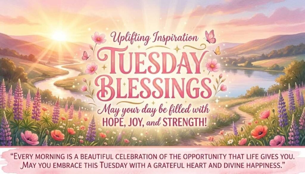 Uplifting inspiration Tuesday blessings