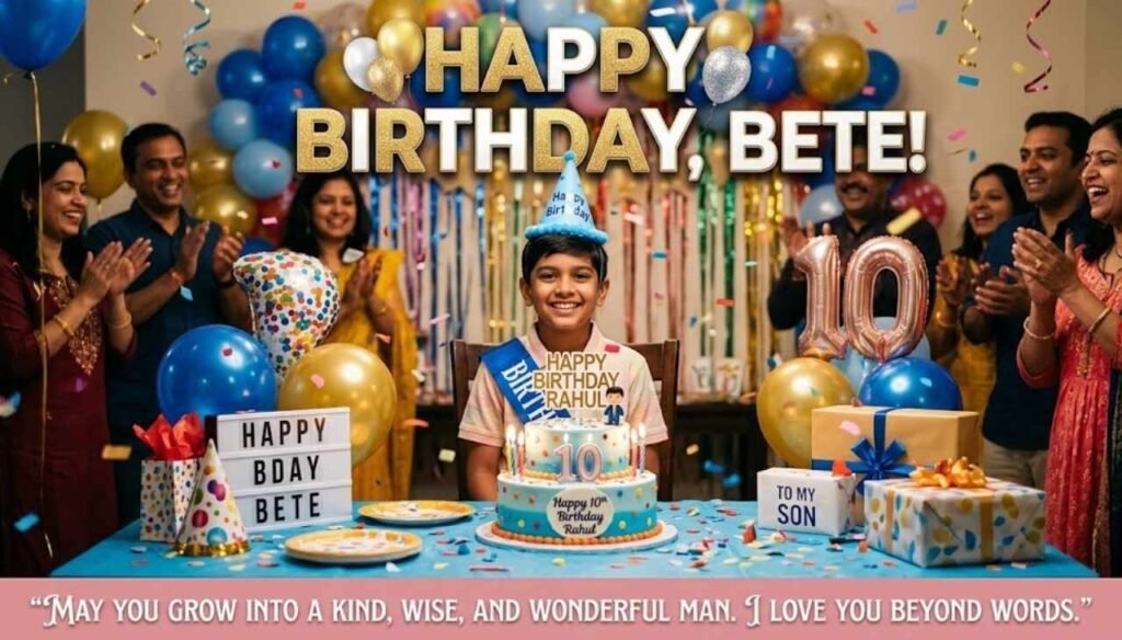 Bete ko birthday wish in English