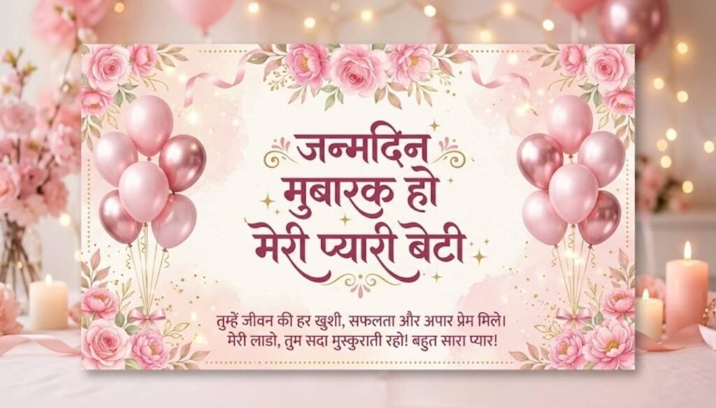 Beti ke liye birthday wishes in hindi