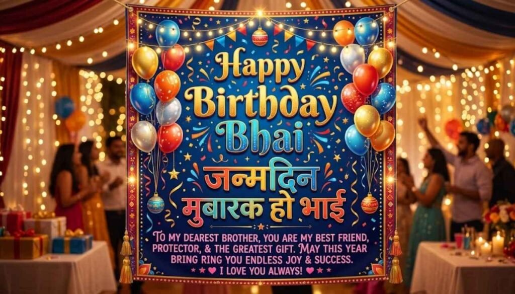Bhai birthday wishes in English Hindi text