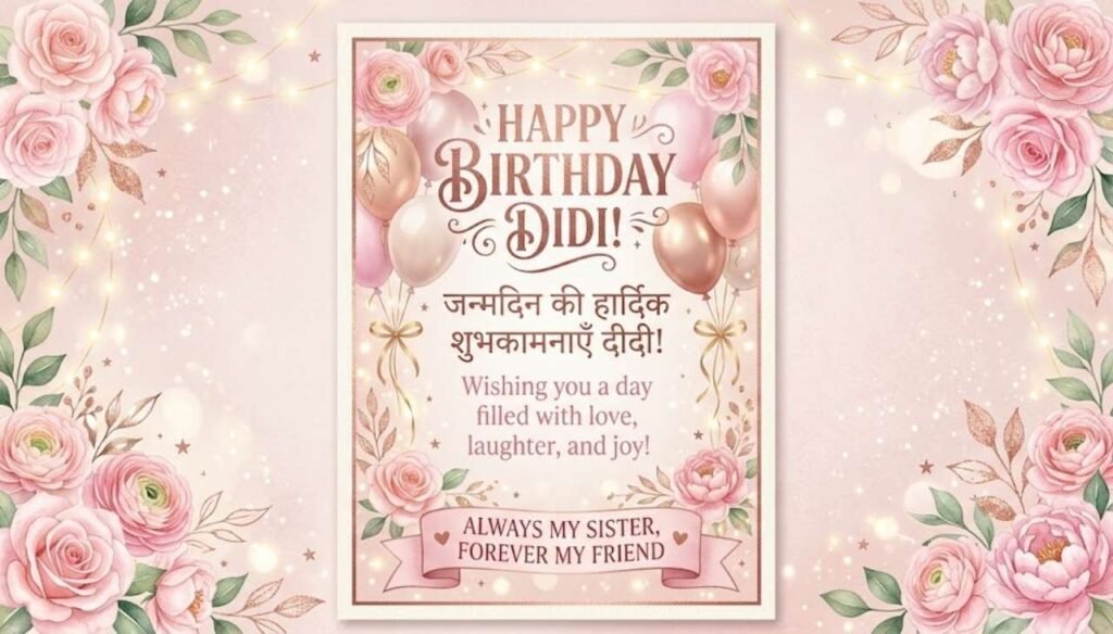 Big sister birthday wishes in Hindi English