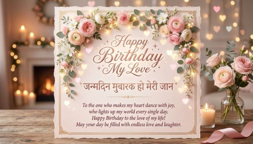 Birthday wishes for love in Hindi English