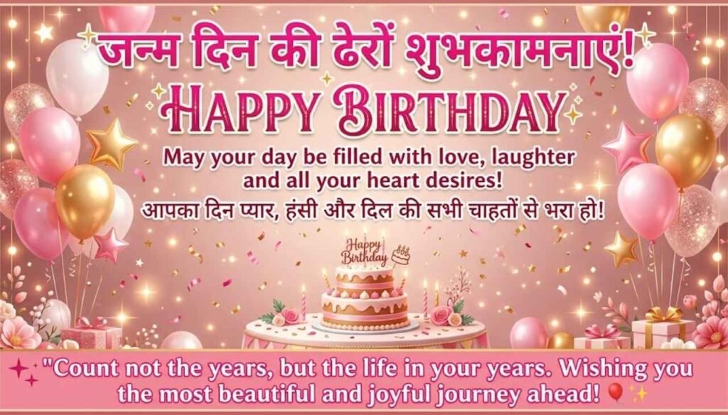 Birthday wishes in Hindi English