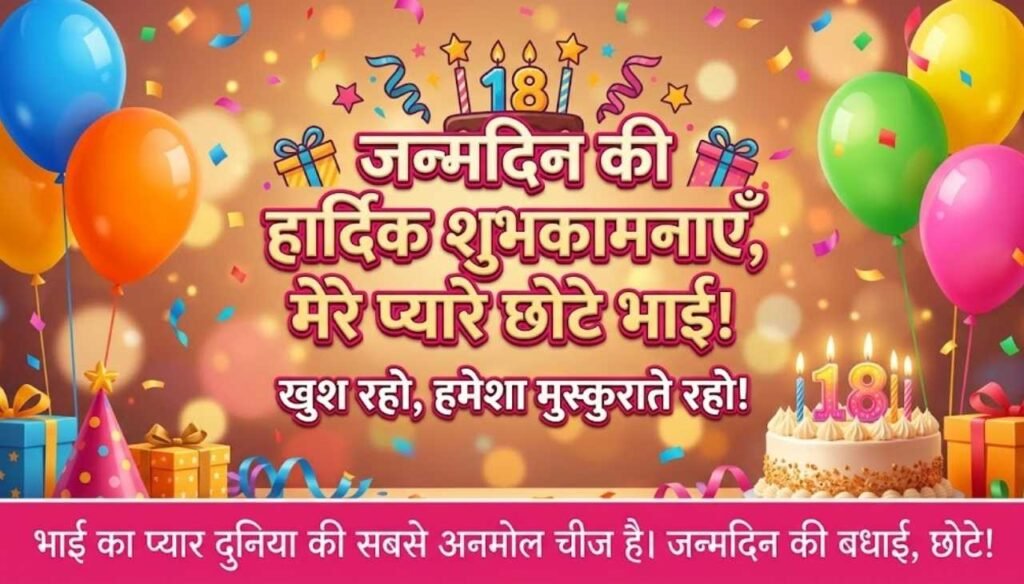 Chote bhai ko birthday wish in Hindi