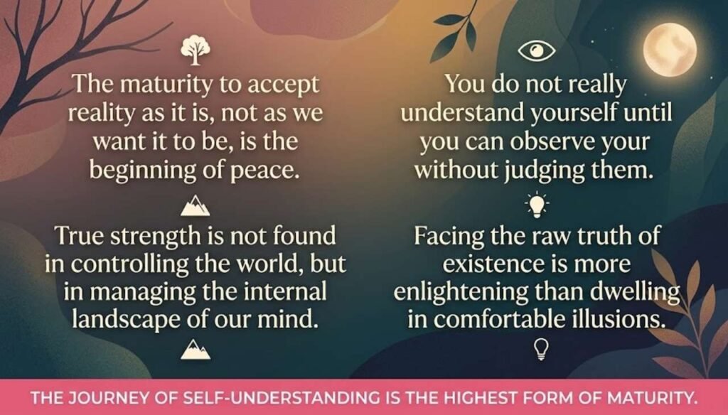 Deep Maturity Quotes About Reality and Self-Understanding