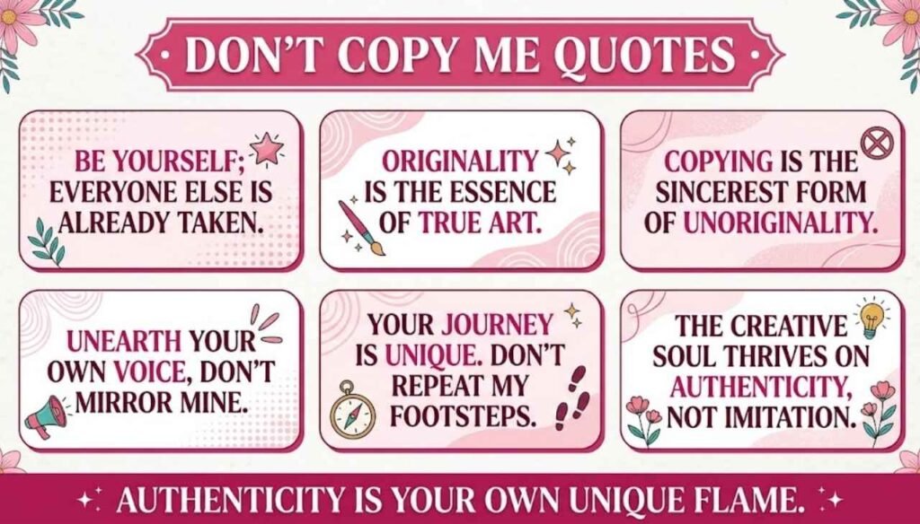 Don't copy me quotes