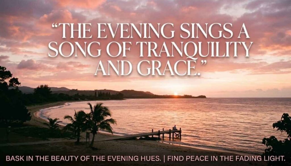 Evening quotes one line