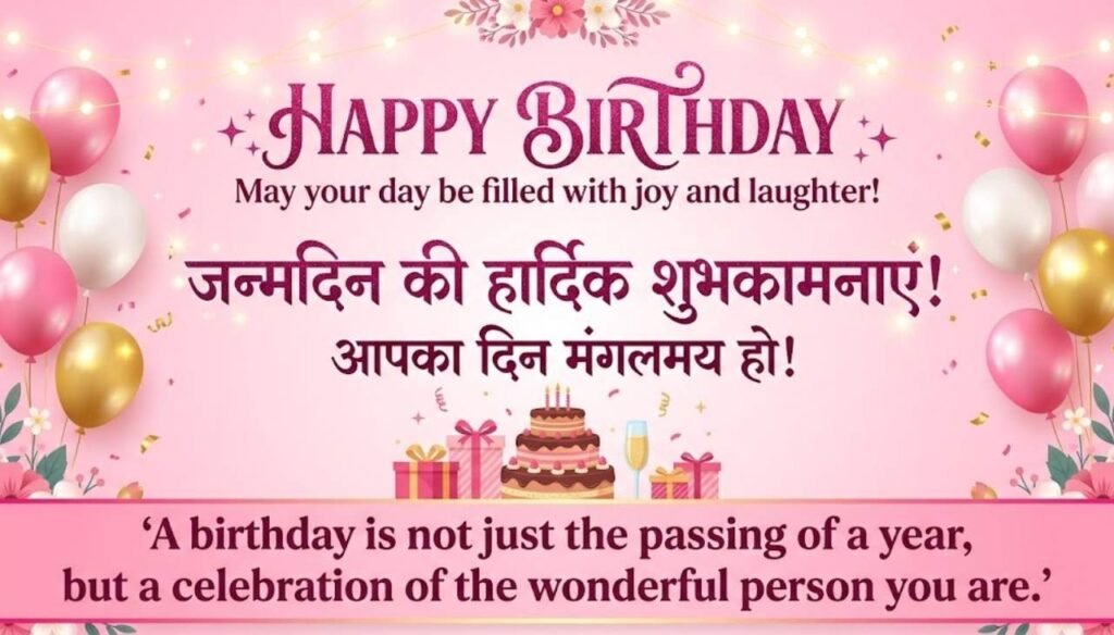 
Happy birthday wishes in Hindi English