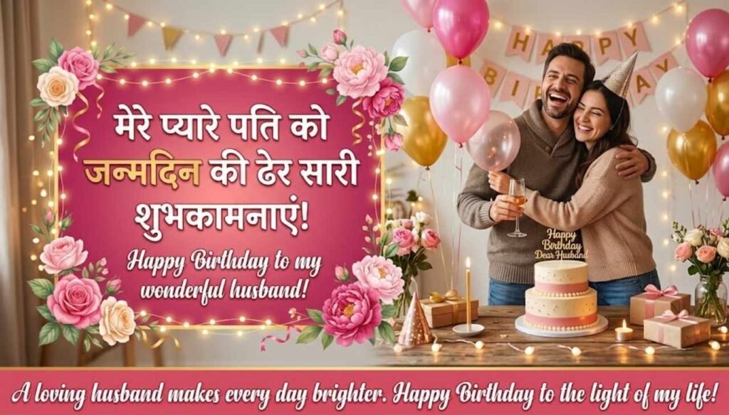Husband birthday wishes in Hindi English
