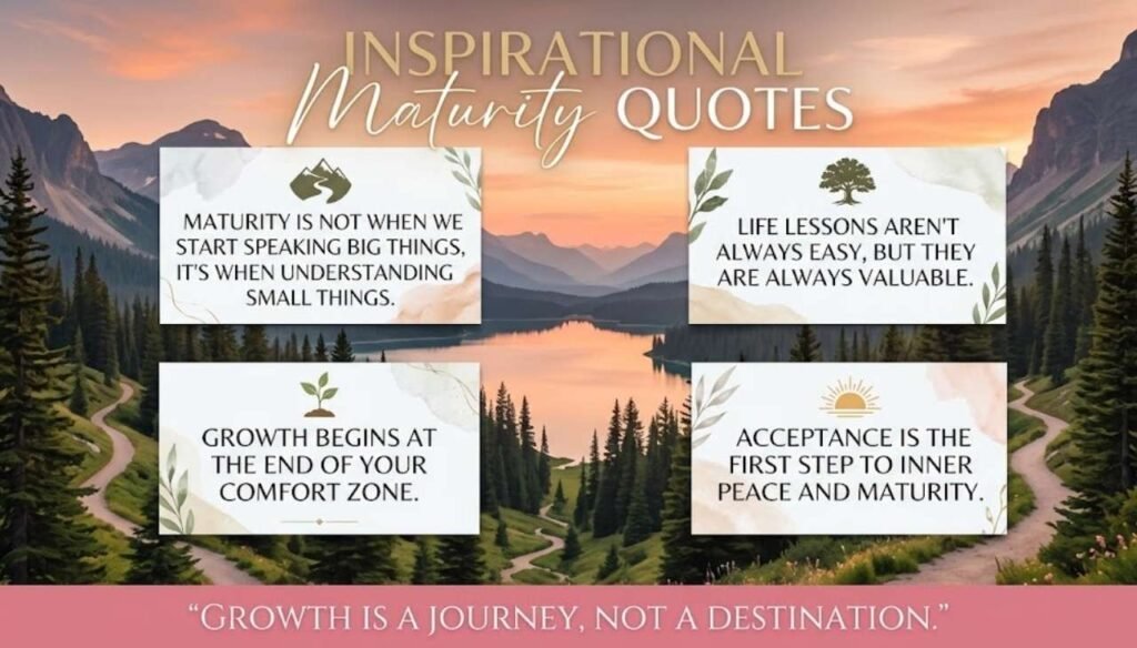 Inspirational Maturity Quotes About Life Lessons and Growth