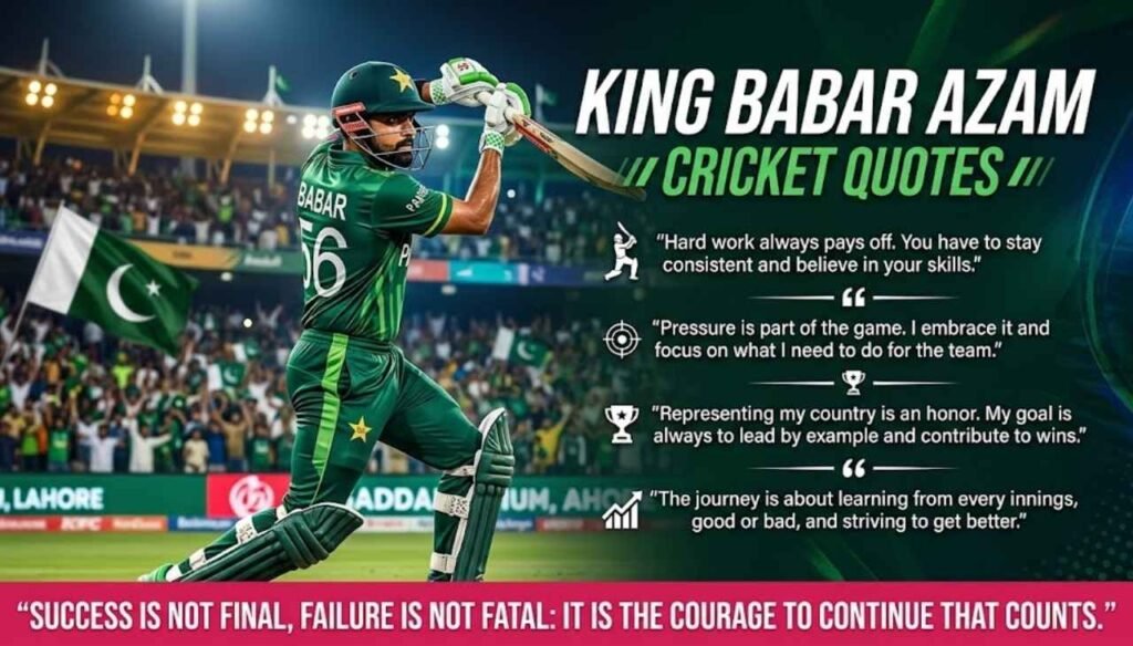 King Babar Azam Cricket Quotes