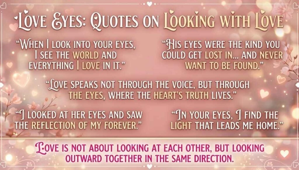 Love eyes quotes in English