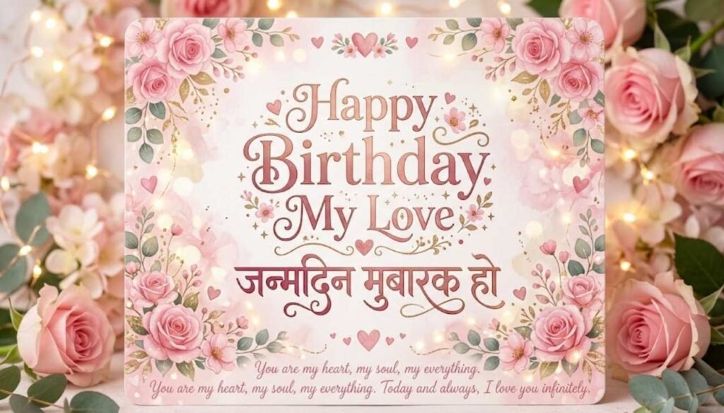 My love birthday wishes in Hindi English