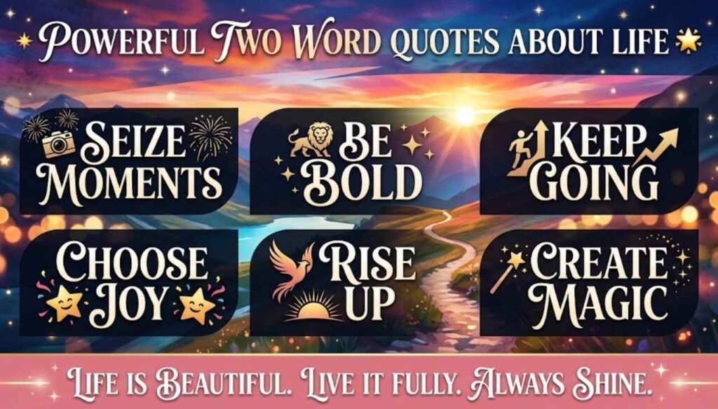 Powerful Two Word Quotes About Life