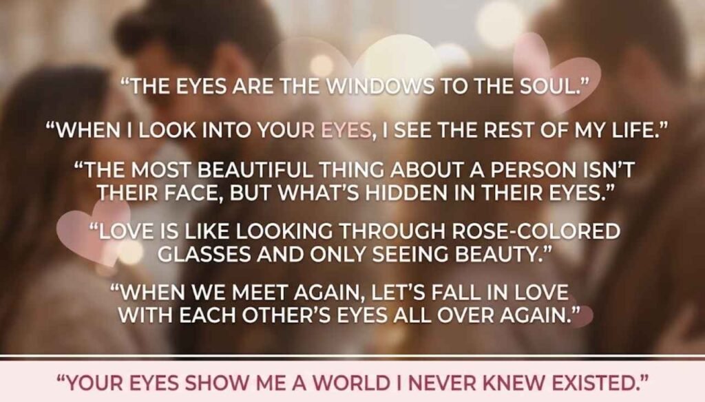 Quotes on eyes love