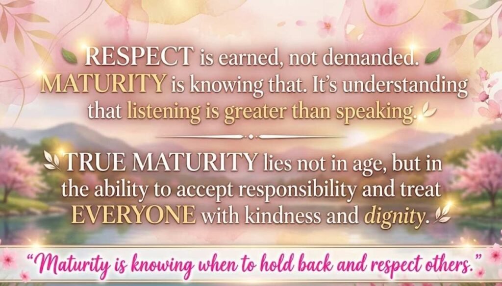 Maturity Quotes