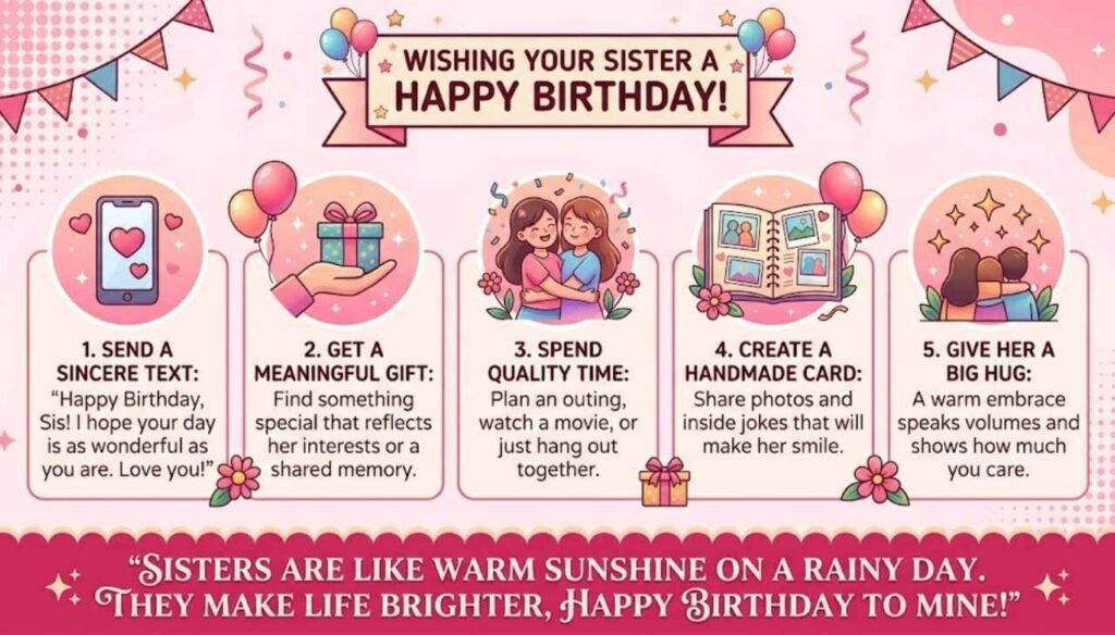 Sister ko birthday wish kaise kare in English