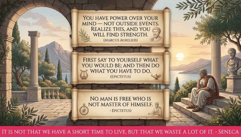 Stoic Philosophy Quotes for Inner Strength, Discipline, and Calm
