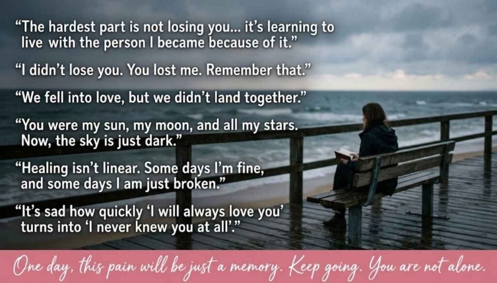 Heart broken quotes in english