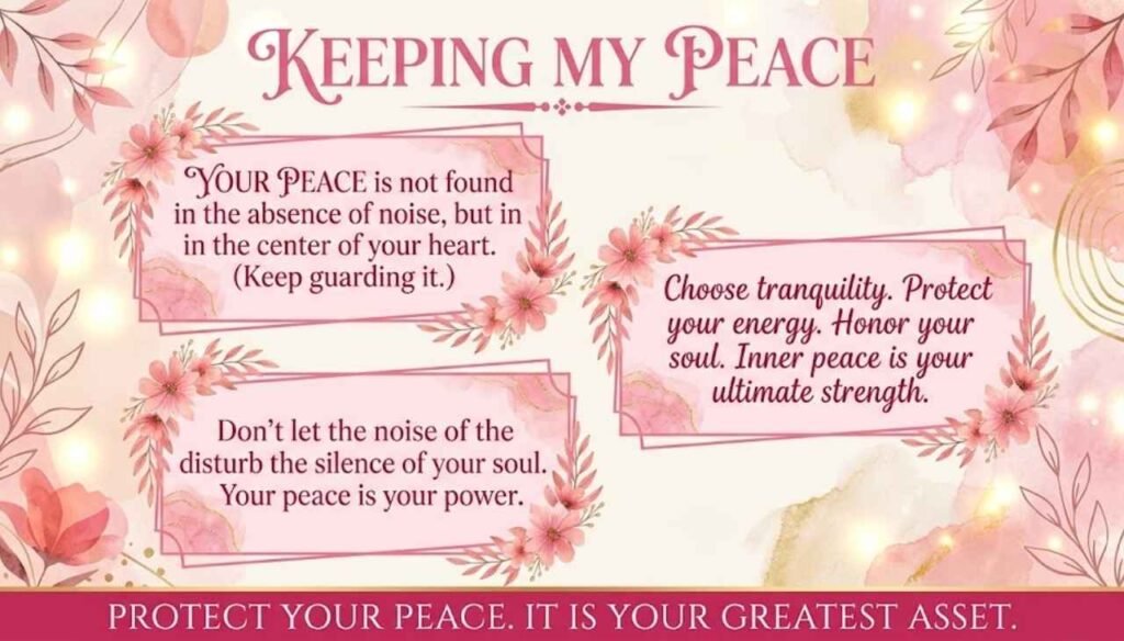 Keeping my peace quotes