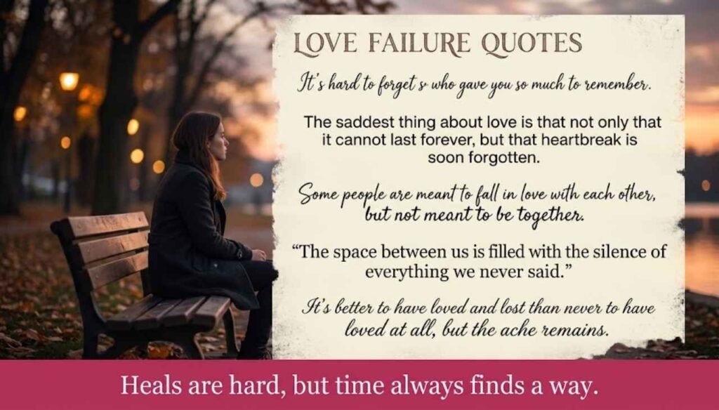 Love failure quotes in english
