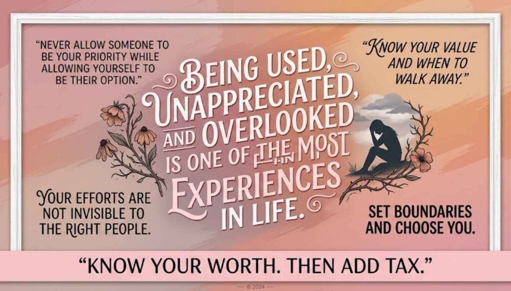 Unappreciated being used quotes