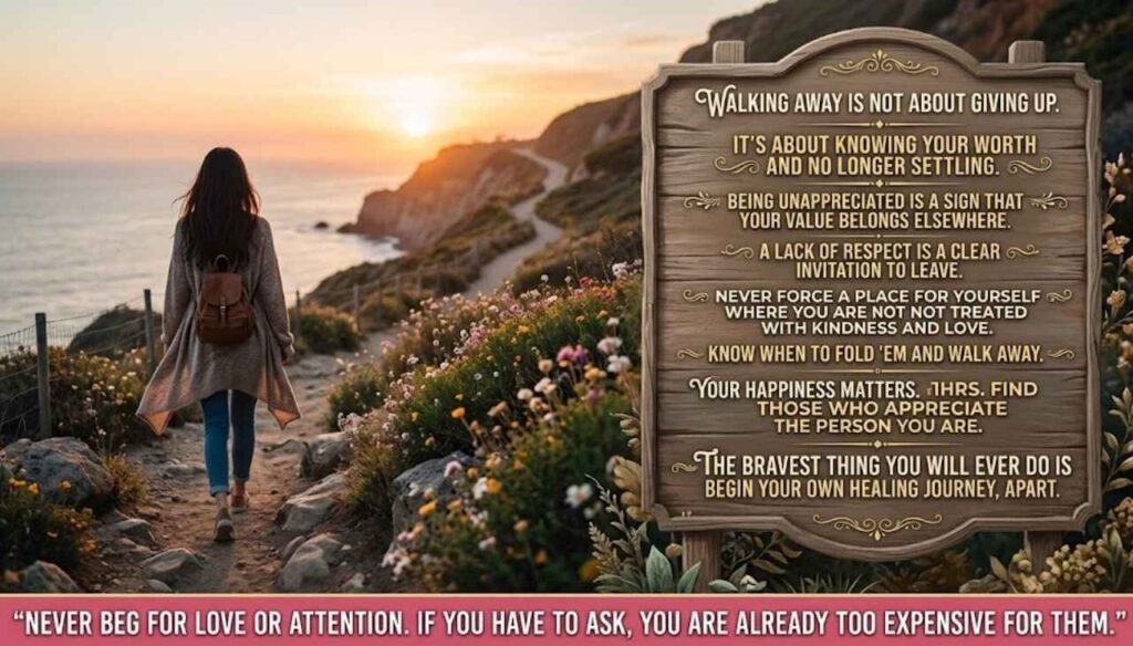 Unappreciated relationship walk away quotes