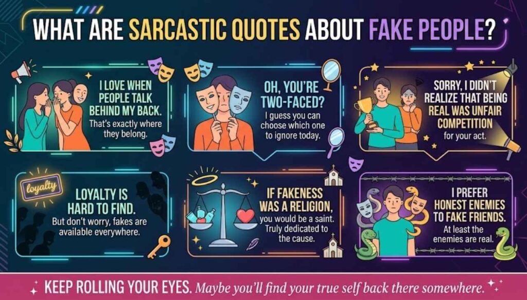 What Are Sarcastic Quotes About Fake People?