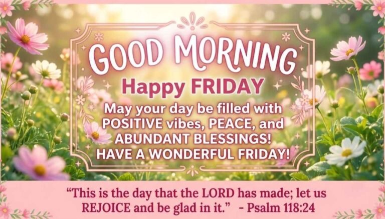 Positive good morning Friday blessings