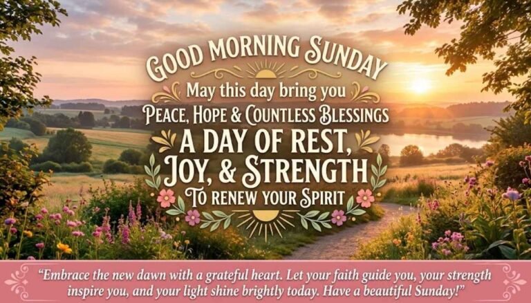 Powerful inspirational good morning Sunday blessings