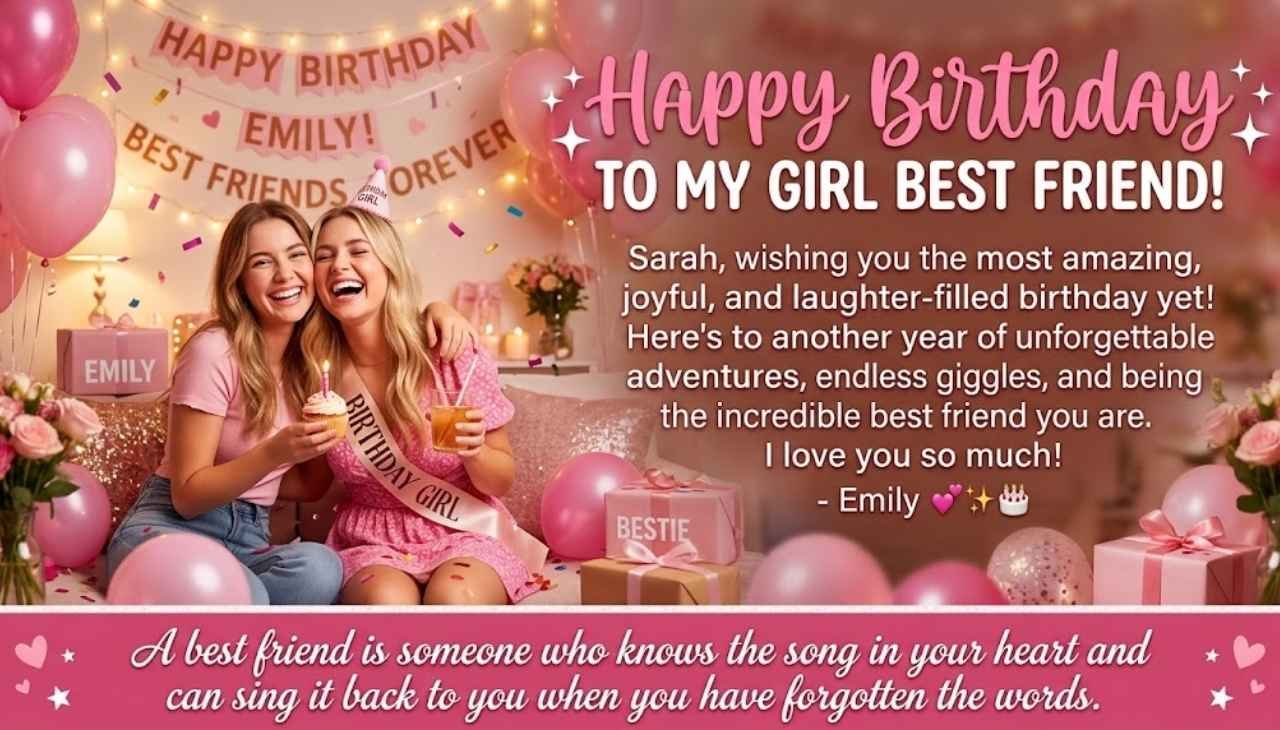 Girl Best Friend Birthday Wishes