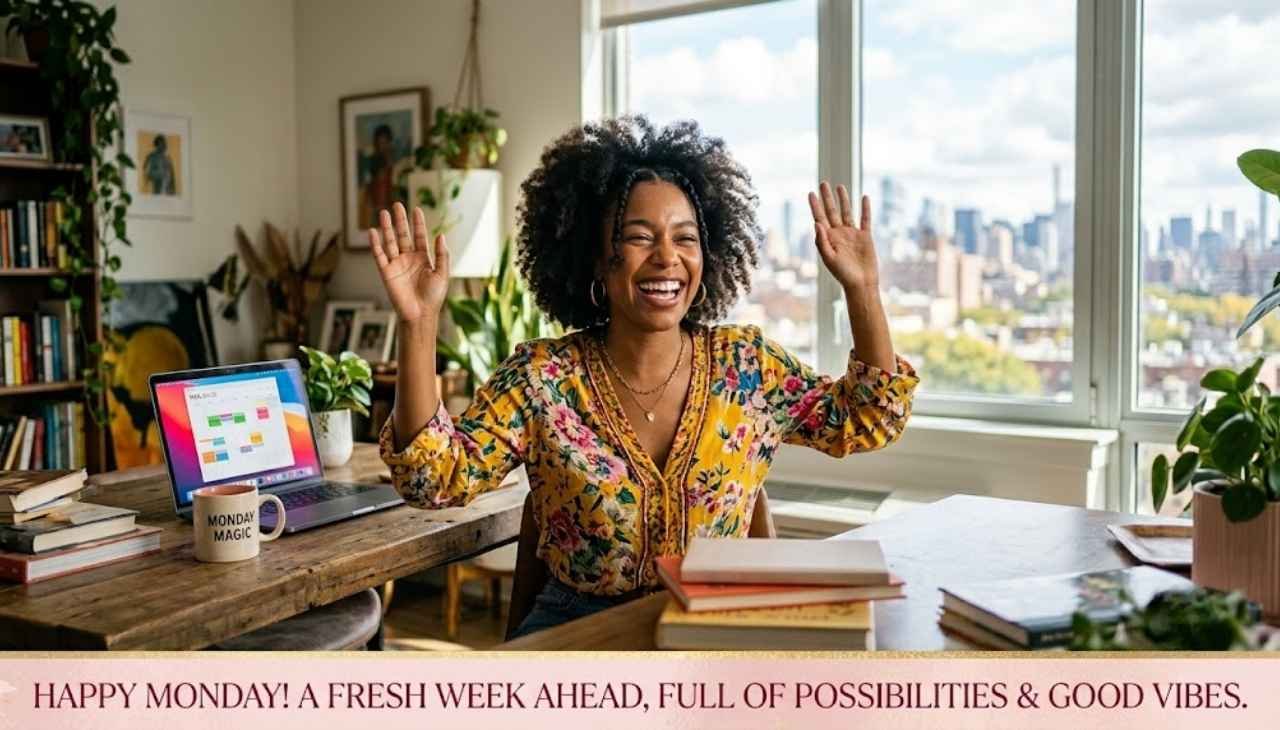 Happy Monday Black Woman Images