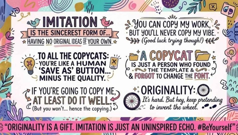 Sarcastic quotes for copycats