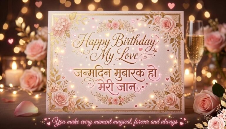 Birthday wishes for love in Hindi English