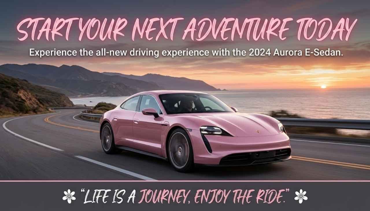 Caption for new car