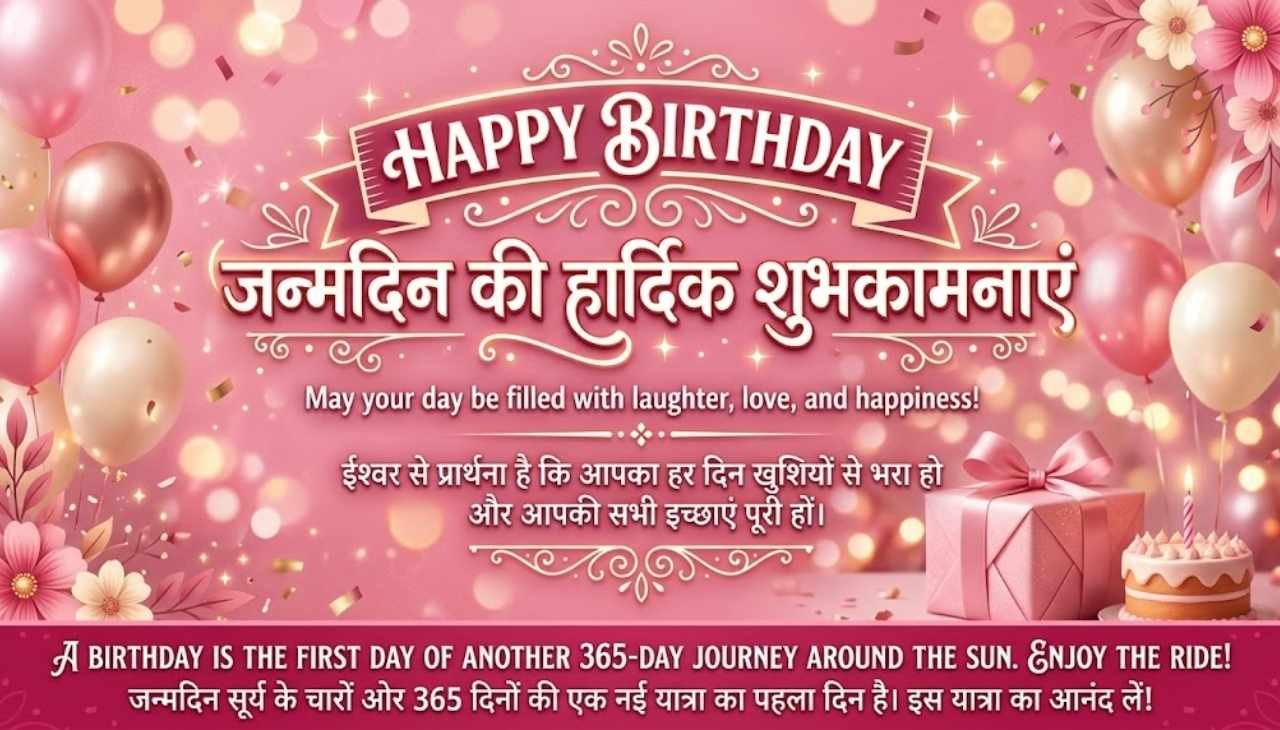 Happy birthday wishes in Hindi English