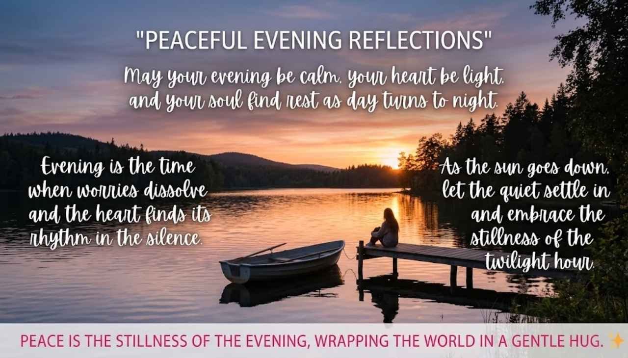 Peaceful evening quotes
