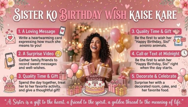 Sister ko birthday wish kaise kare in English